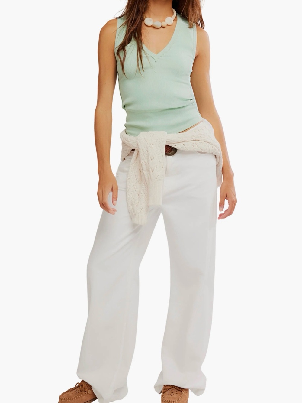 Free People We The Free Neria Ribbed V-neck Tank